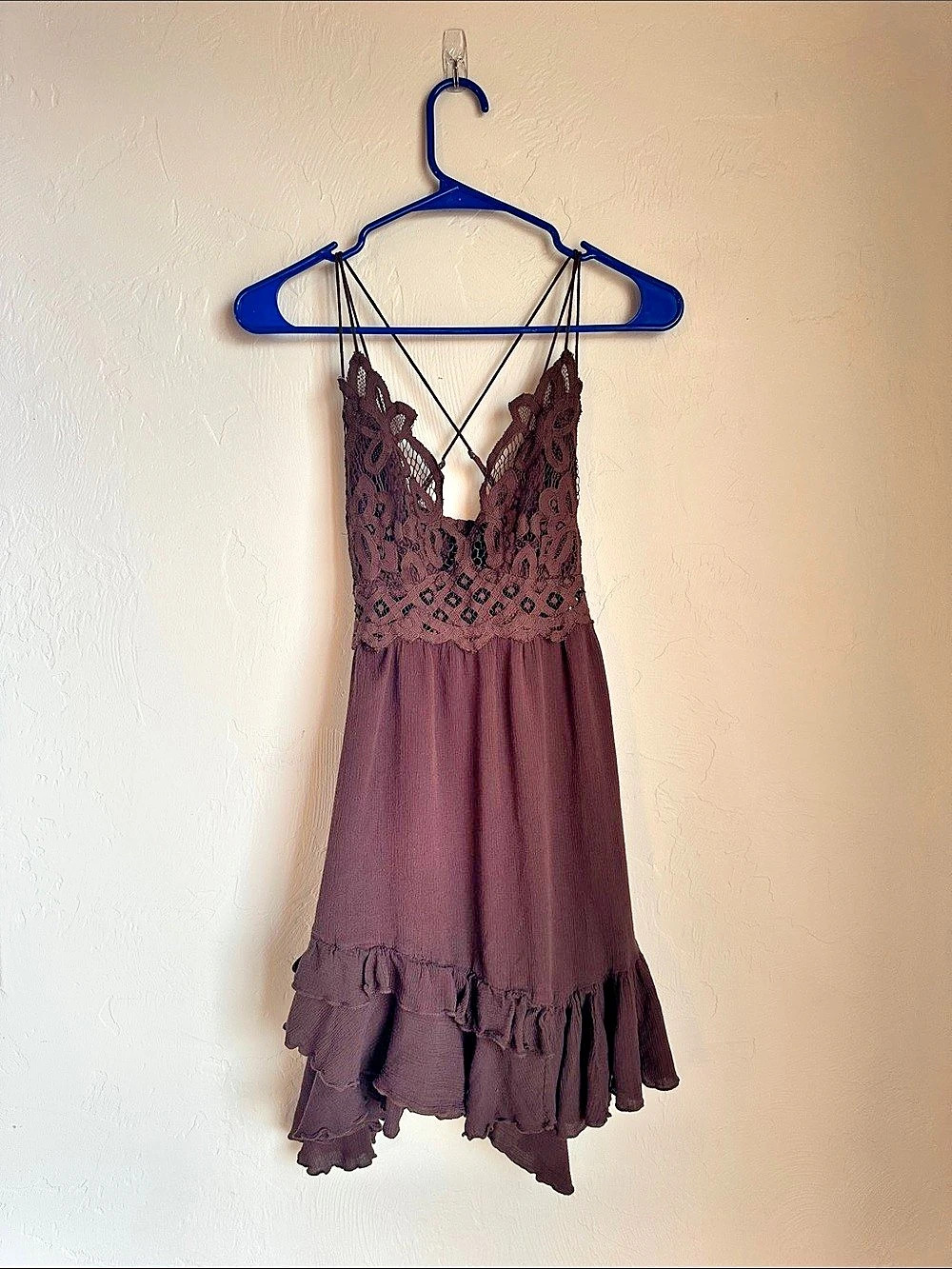 Free People FP One Adella Slip Dress Brown